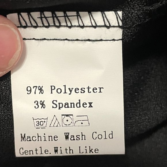 SHEIN Black Dobby Mesh Sleeve Shirred Bardot Peplum Top Polka Dot - Sz L - Picture 4 of 5